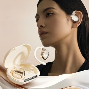 Tai nghe gắn tai không dây Tai nghe bluetooth stereo trên tai nghe nhét với móc tai tai nghe thể thao không dây với trường hợp sạc 50 giờ Pin dài cuộc sống tai nghe chống mồ hôi cho tập luyện chạy phụ nữ tai nghe Cô Gái Tai nghe người đàn ông tai ng