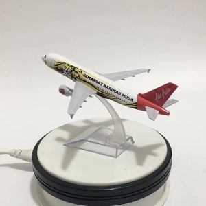 โมเดลเครื่องบิน AirAsia Tiger Airbus A320 ขนาด 16 ซม. ปี 2025 โมเดลเครื่องบิน SEMANOAT HARIMAU MUDA ขนาด 1:400 ทำจากโลหะหล่อ