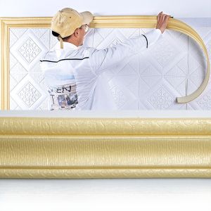 Waterproof 3D Self Adhesive White Baseboard Wall Stickers Background Wall Frame Window Sill Door Frame Edge Decorations