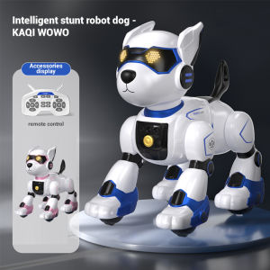 2.4G Intelligent Programmable Robotic Dog Toy - Remote Control Pet with Touch Function Voice Control Rechargeable Smart Animal Toys Perfect Birthday Christmas Gifts for Kids Boys Girls