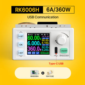 Aideepen | RK6006H-BT Bộ Nguồn DC Có Thể Điều Chỉnh 0-60V 0-6A Điện Áp/điện Dòng Không Đổi Tăng/giảm Áp Kỹ Thuật Số Với Điều Khiển Bluetooth Của Aideepen