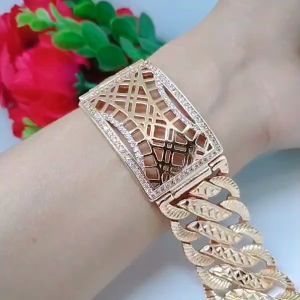 Gelang Rantai Jumbo Xuping Perhiasan Aksesoris Lapis Emas G22-6B