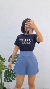 TALENT Thailand High Waist Short Pants Back Elastic FREE SIZE  泰国显瘦高腰短裤后腰松紧 #TL0019#