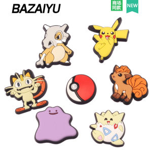 Baize Fish Clogs Accessory Set High-End Feeling Shoe Buckle Parts Pokemon Design Shoe Flowers Suitable for Crocs/Crocs