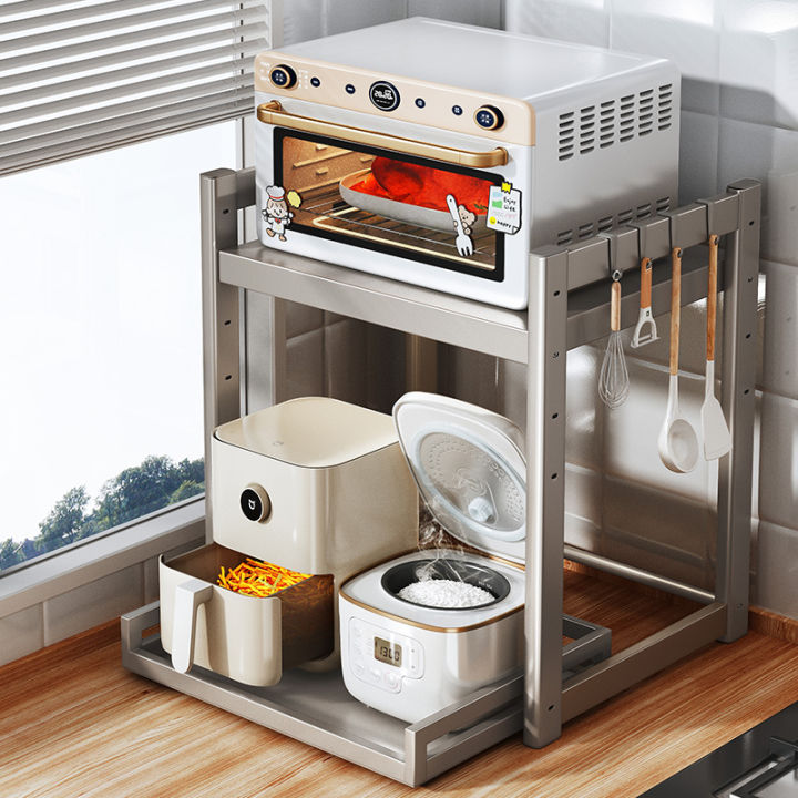 Shuaishi Rice Cooker Storage Rack Kitchen Table Top MultiFunctional