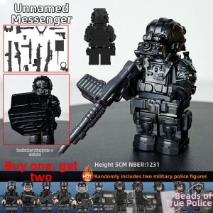 BEIDIANNI | Red-Gold Wolf Warrior Themed Building Block Figure