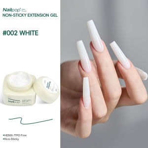Nailpop HEMA/TPO Free Non-Sticky Gel Adhesive UV/LED Hardener for Nail Extensions DIY Rhinestone Designs Persistent Grip 4Colors