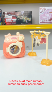 Mainan Anak ROLLER WASHING MACHINE BTC-3053 Mainan Mesin Cuci Simulasi Lampu Berputar Lucu