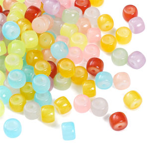 8x6mm 30pcs/lot Glass Barrel Beads Round Loose Beads For Making DIY Jewelry Accessories