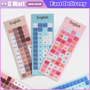 Colorful Keyboard Stickers Multilingual English Korean Spanish Japanese Russian Letters Universal for Computers &Notebooks