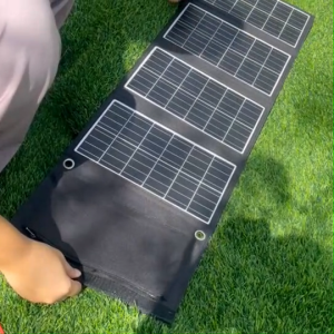 [15W-60W]โซล่าเซลล์พกพา พับได้ ชาร์จโทรศัพท์มือถือ  ชาร์จแท็บเล็ต ชาร์จเพาเวอร์แบงค์  Foldable Solar Phone Charger - รองรับชาร์จเร็ว PD และ QC3.0 ชาร์จพร้อมกันหลายอุปกรณ์ได้ [solar cell พกพา พับได้]