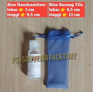 Sarung tile Souvenir untuk hand sanitizer/isi 50 pcs
