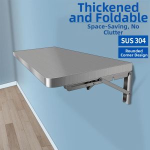 MEISITEKEKE | Stainless Steel Wall Mounted Foldable Table