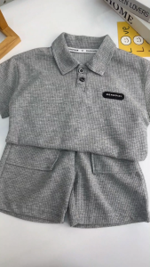 Baby Boy Clothes Set Summer Waffle Polo Shirt Shorts Kids Boys Girls outfit Casual 0-5Y Children Outdoor Daily Wear