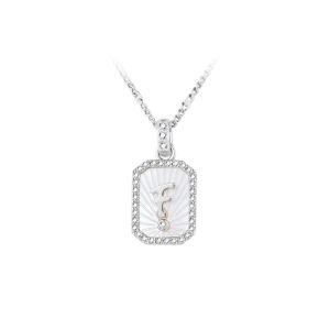 ARSIS | Engraved Letter Shield Necklace