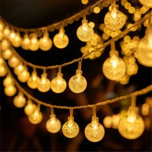 LED Bubble Ball String Lights USB/Battery Operated Indoor Fairy Light for Wedding Holidays New Year 2026 Decorations10/20/40LED