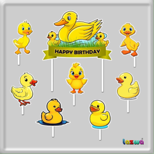 Topper cake bebek duck hiasan kue & buket