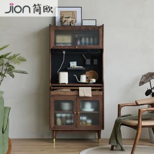 Nordic Style Solid Wood Wall-Mounted Storage Cabinet Japanese Style Hole Board Small Apartment Organizer Dining Room Sideboard