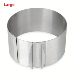 1pc Deluxe Round Adjustable Stainless Steel Cake Ring Mold Retractable Mousse Cake Ring for Easy Release Baking Ring Tools