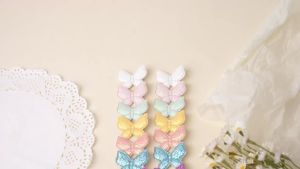 Kids Bows Butterfly Hair Clips Set Rainbow Sequin Hairgripes for Girls Hairpins Children Ponytail Barrettes Hair Accessories