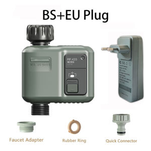 Tuya WiFi+RF433 Smart Garden Sprinkler Timer Smart Irrigator Valve Rainwater Delay Filter 1640ft Works with Tuya
