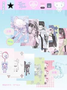 โดมิ นิว สไตล์ ดีไอวายโปสการ์ดสติ๊กเกอร์ตกแต่งกลุ่มผู้หญิงสุดฮิตปี เด็กผู้หญิง เทปกระดาษวัสดุกาวสำหรับธุรกิจ