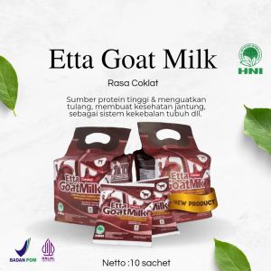 Etta Goat Milk Coklat HNI - Susu Kambing Etawa Murni - Sumber Protein dan Kalsium