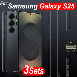3Set Frame Hydrogel Film For Samsung Galaxy S25 Ultra Plus S25Ultra S25+ Side Protector Dust Net Anti-Scratch Border Sticker