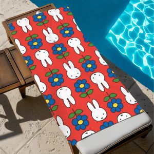 Miffy | Khăn Tắm Đi Biển Bằng Lông Cừu Mềm Mại Nhanh Khô Dễ Thương M-Miffy Dành Cho Nam Và Nữ Khăn Tắm Du Lịch Nhiều Kích Cỡ