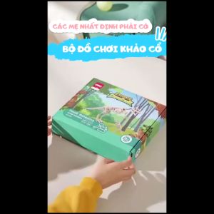 Bộ đồ chơi khảo cổ xương khủng long Deli - Mô hình xương hóa thạch Quà tặng Truy Tìm Kho Báu - Đồ chơi giáo dục kích thích trí sáng tạo -74350