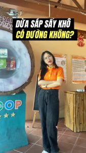 COMBO 3 hộp Dừa sáp sấy giòn cao cấp VICOSAP ít đường đồ ăn vặt healthy đặc sản Trà Vinh