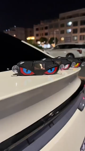 Chicmine 3Pcs Solar Demon Eye Light for Car Window LED Devil Eye Lamp with Suction Cup Dynamic Auto Windshield Ambient Lamp