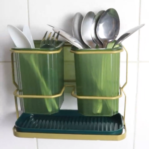 Tempat Sendok Estetik Minimalis / Tempat Sendok Stainless / Rak Sendok Kitchen Set CF C996