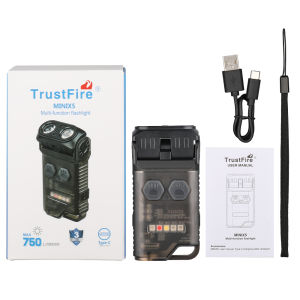 Trustfire MINIX5 750Lumen EDC Flashlight Magnetic Portable Lantern Rechargeable Led Flashlights UV Light Night Lamp For Camping