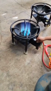 Portable Gas Stove Low foot low soup stove commercial gas natural gas with flame protection soup bucket gravy meat special low pressure fierce stove shelf