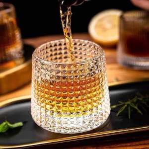 Sku206- Bộ 6 ly thuỷ tinh đáy lồi sang trọng phong cách Châu Âu dày dặn chắc chắn