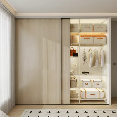 Mzg | Customizable Open Walk-in Closet Sliding Door Wardrobe