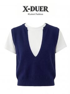 Shalldoer | Casual Two-tone Knit Sweater