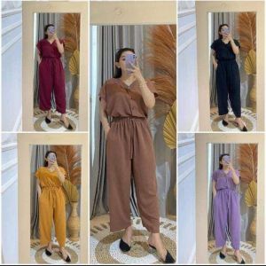 SETELAN TANIA NON KERAH CRINGKLE AIRFLOW PREMIUM