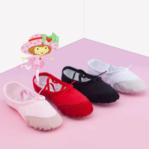 Childrens Dance Shoes Soft Sole Shoes Girls Ballet Shoes Pink Dancing Shoes Flats Practice Shoes Adult Female Yoga Shoes