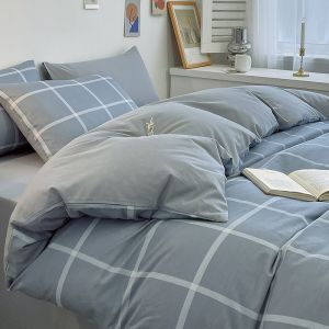 Modern Minimalist Pure Cotton Bedding Single Piece Dormitory Washed Cotton Quilt Cover 150x180x200x230 Breathable Bed Sheet
