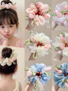 Tulip Bow Elastic Headbands for Girls