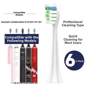 Electric Toothbrush Head Compatible with Yunnan Baiyao Jin Kou Jian JK-1501 Jointly Named K1K3 Replacement Head for Adults Deep Cleaning