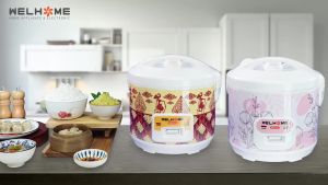 Mejikom WELHOME WRC-3111/3112 Penanak Nasi 18 Liter (Bermotif) - Welhome Magicom Kapasitas 18 Liter Rice Cooker 3in1 Magic Com Serbaguna