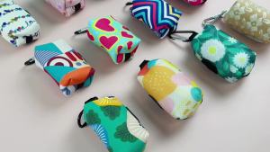 Abstract Designer Print Cute Design Pet Poop Bag Holder Dispenser Without Poop Bag And Leashes Can Attached With Any Dog Leashes