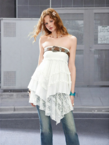 Unifree | High Waist A-Line Convertible Skirt Lace Panel