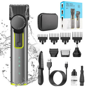 Xiaomi Youpin New Mens Grooming Kit MultiFunction IPX5 Waterproof Pro Electric Hair Clipper 4-in-1 Shaver Nose Hair Trimmer Set