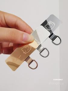 Zengge High-End Metal Connector New Upgrade Bend Head Design More Suitable Link Chain Clamp Fixed Pad Strong Mobile Phone Case Card Sticky Durable Lanyard Pad Anti-Lost God Tool Card Hanging Piece