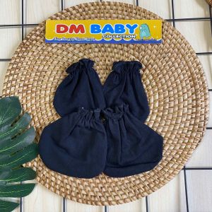 (ECER) / 3 Set Sartaki Warna / 3 Bungkus Sarung Tangan Bayi Dan Sarung Kaki POLOS Bayi New Born Bayi Baru Lahir - dmbaby
