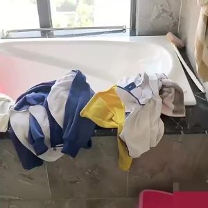 Collapsible Hanging Mesh Laundry Basket Wall Mounted Clothes Hamper for Bathroom & Bedroom